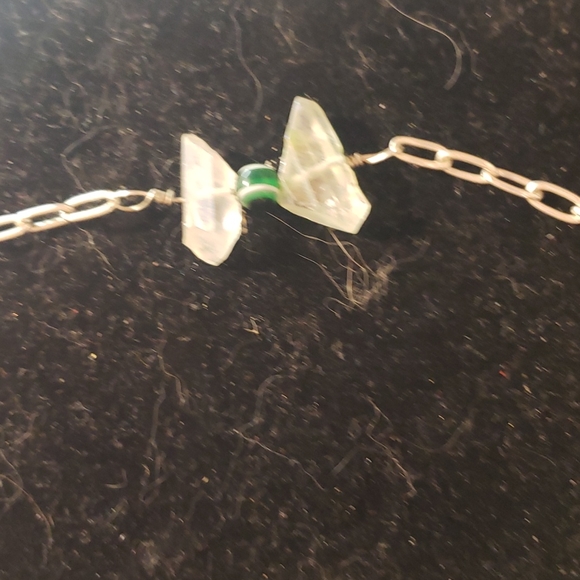 The evil eye / green quartz and sterling silver  oval chain. Protection from neg - Picture 8 of 11
